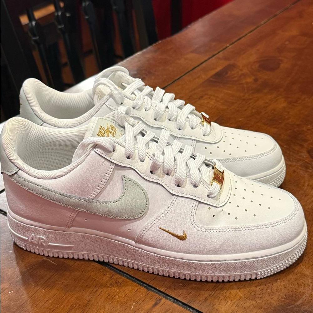 Nike Air Force 1 White with Gold Details